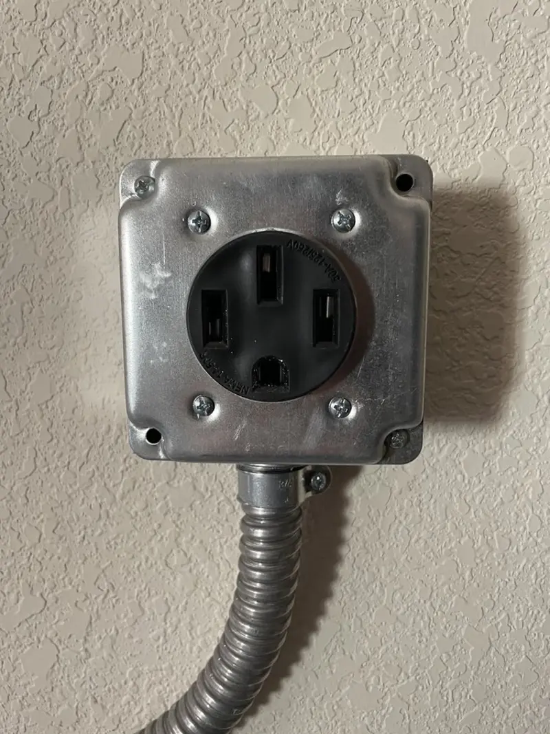 NEMA 14-50 outlet installed for Electrical Panel Upgrade in San Pablo